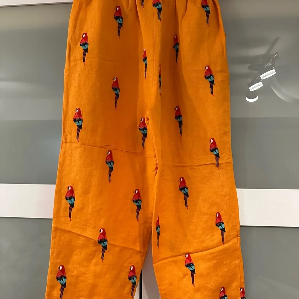 Farm Rio linen blend cropped pants - Picture 2 of 7